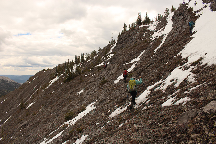 Either way works, but I prefer not to gain elevation needlessly...