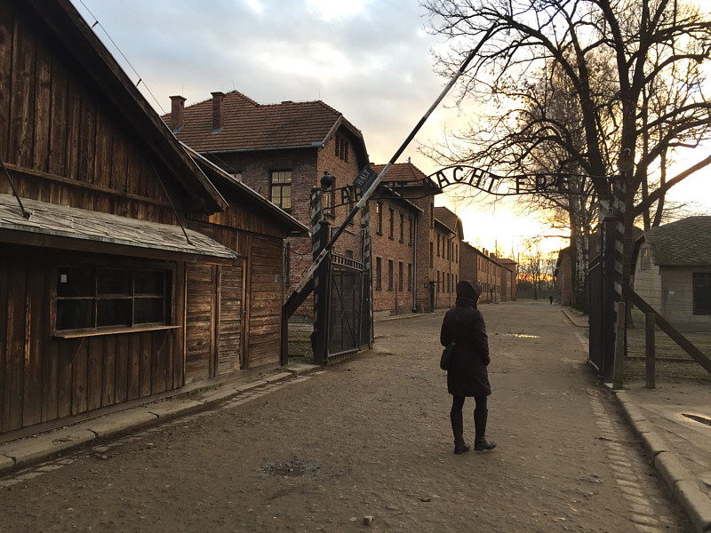 The morning light was beautiful as we walked through the gate.