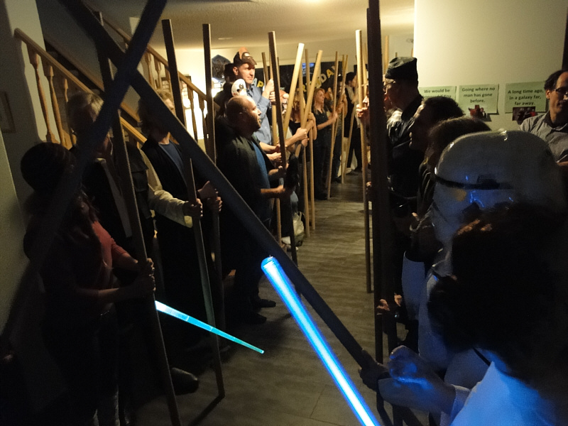 Why are you all holding cardboard tubes??