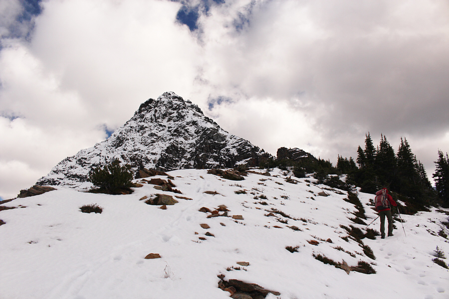 Can you spot the lookout building near the top?