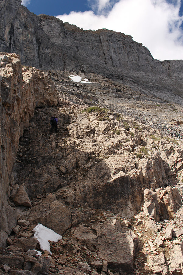 Watch the loose rocks here!