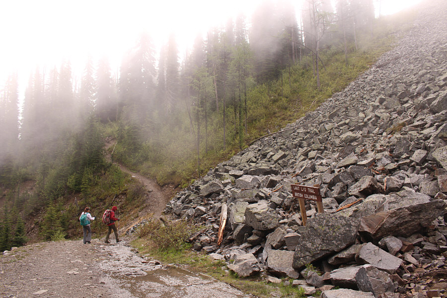 One more rock slide and that sign is toast!