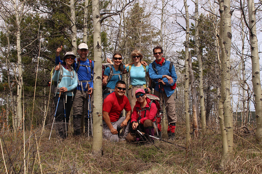 We're pretty colour-coordinated too--blue on top and red below!