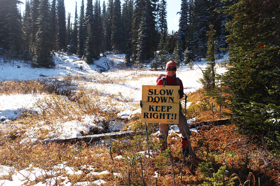Yes, hikers should watch their speed here!