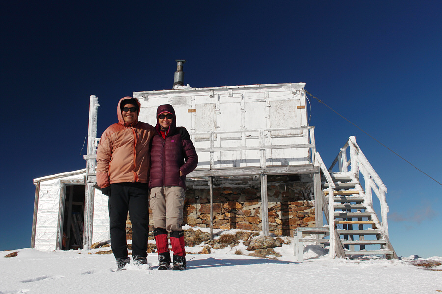 This was the less-windy side of the building!