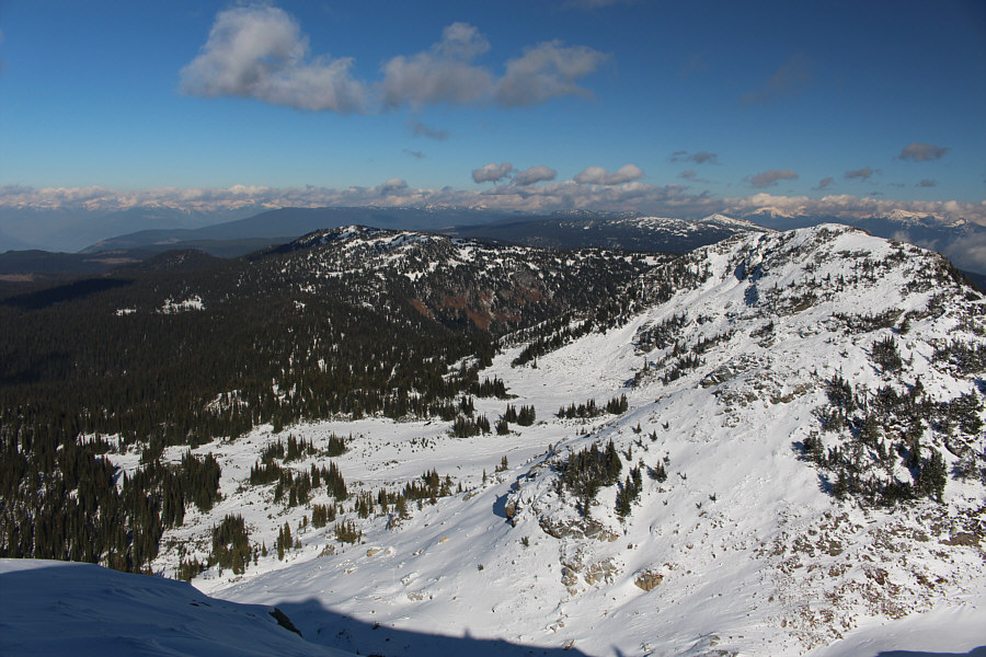 Can you spot the animal tracks that we followed on our descent?