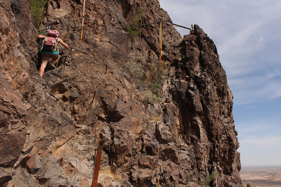 Not quite aid-climbing...but it's close!