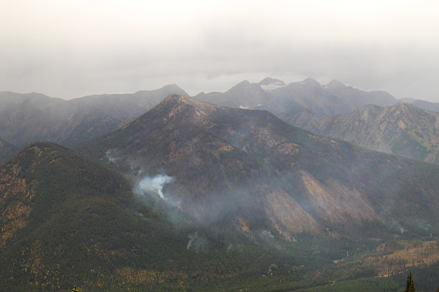 Ironically, the fire lookout atop Scalplock Mountain was already closed for the season!