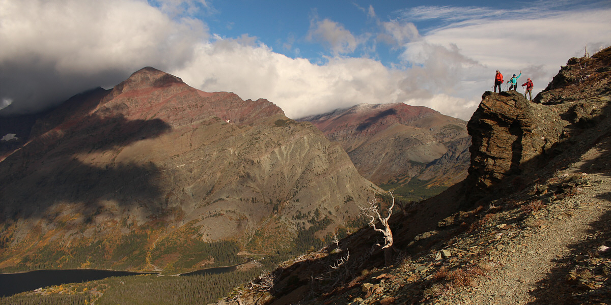 The actual summits of both peaks were obscured by clouds for the entire day.