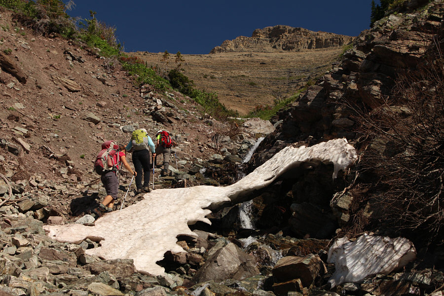 Actually, we should have left the drainage well before this spot!