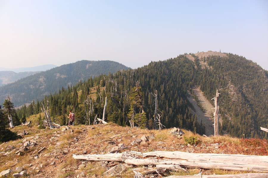Unfortunately, we couldn't see the small tarn which is supposedly just on the other side of the ridge.
