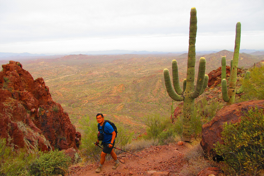 I actually look like I'm enjoying this hike!