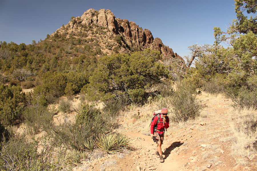 You know it's chilly when Zosia is hiking with her toque on!