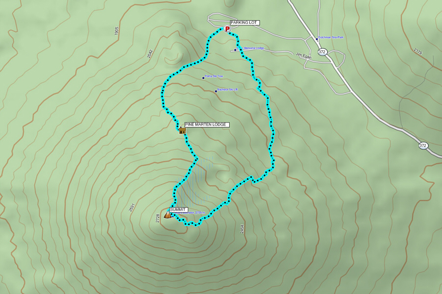 Probably the safest and most convenient Cascade volcano to ski!