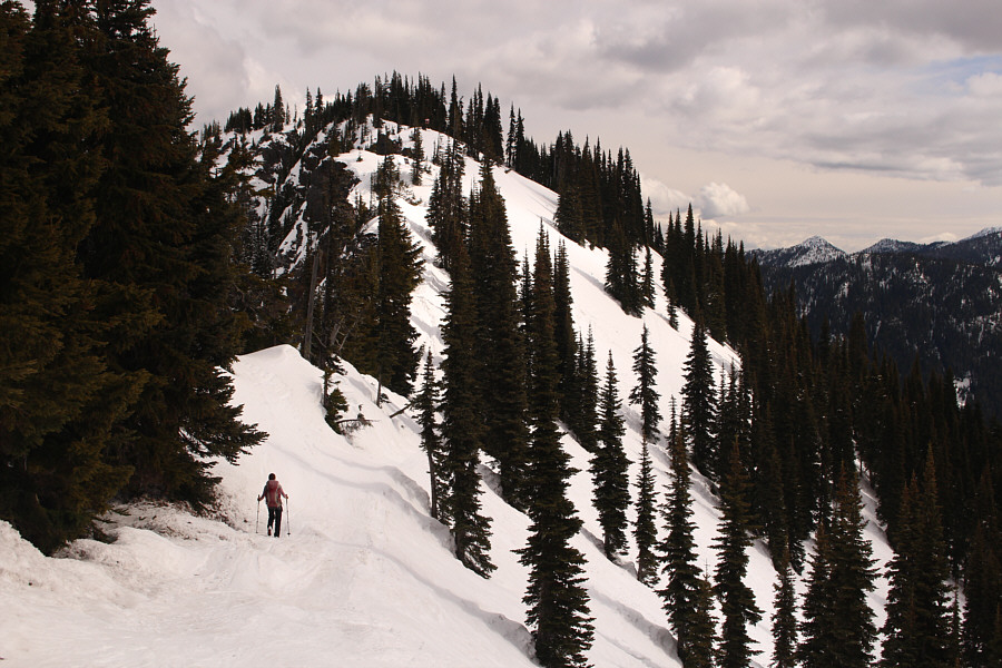 I probably could have skied the rest of the way, but this part would not have been fun to ski back down.