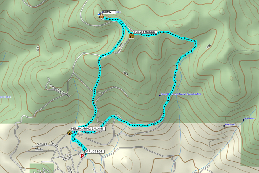 A most popular resort for uphill skinning.