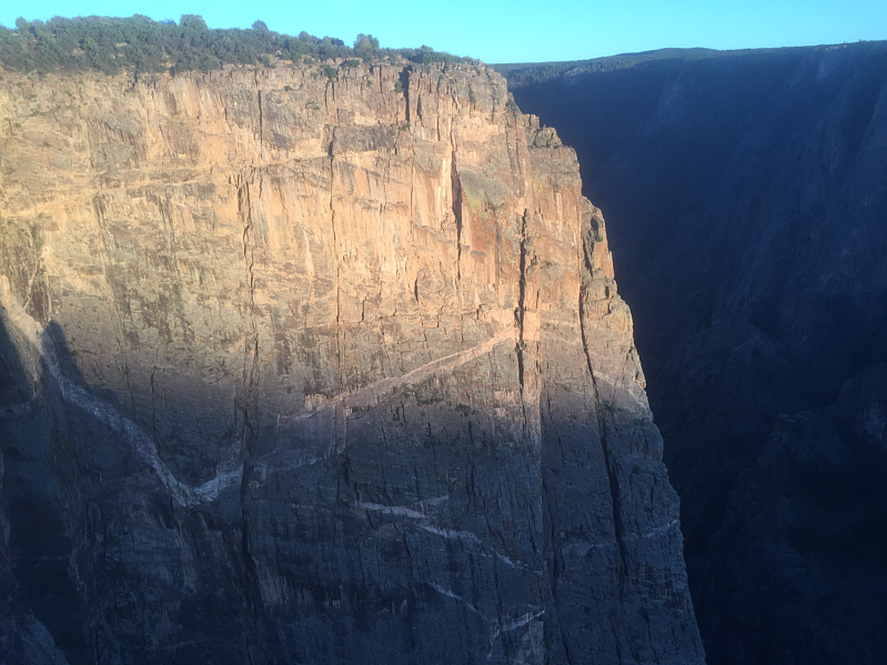 The photo doesn't do justice for the sheer drop down into the canyon.