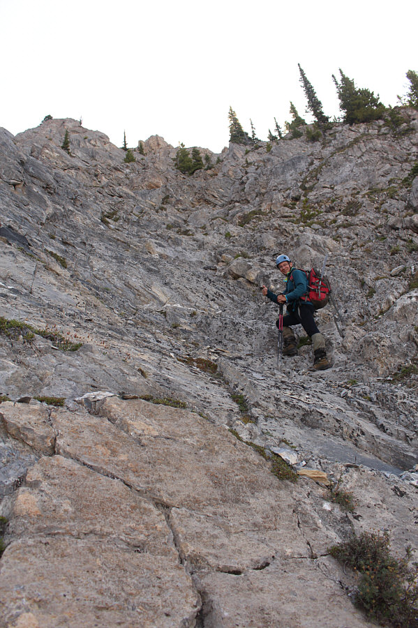 Mostly just moderate scrambling, but coming down this way in the dark was challenging.