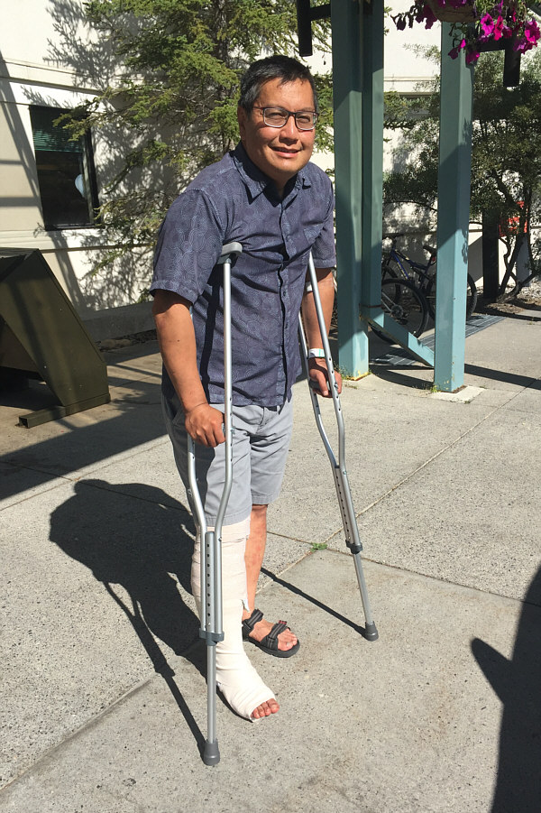 Out of commission for at least a couple of weeks!