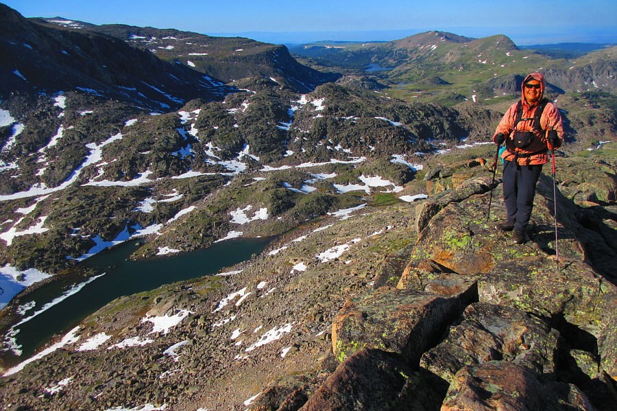 You can also spot Lake Helen and a bit of Misty Moon Lake in the distance.