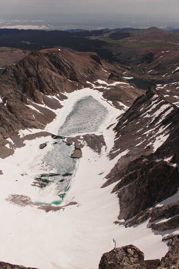It's about a 500-metre drop down to Glacier Lake from the summit!