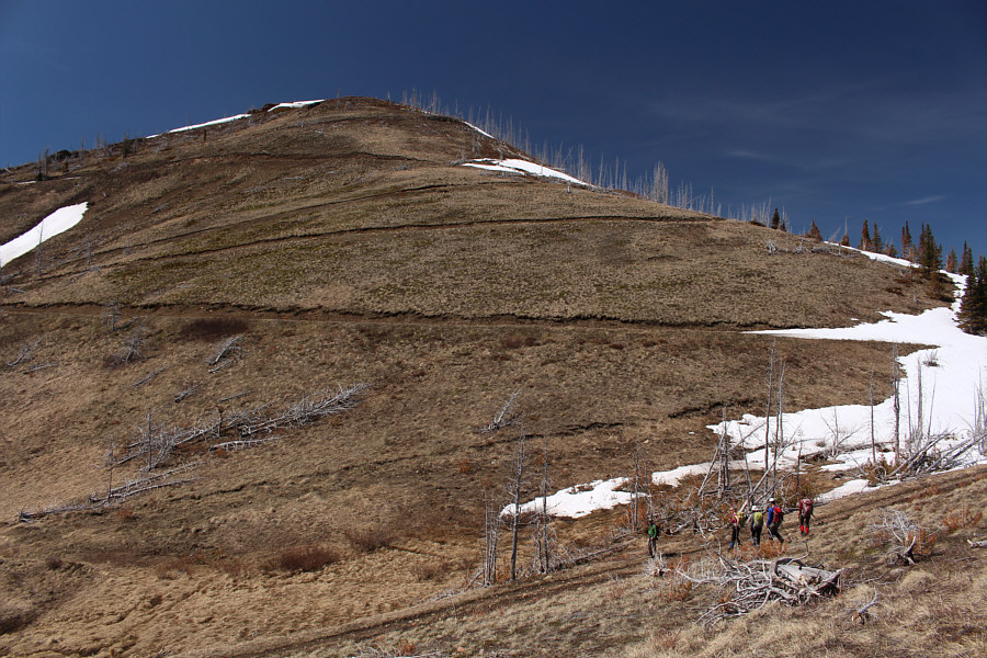 Unless you're riding a bicycle, it's probably easier just to climb straight up.