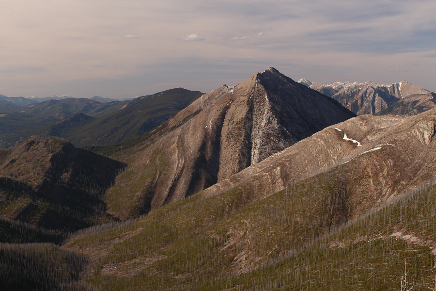 More intriguing is the distant snowy peak behind Turtle Mountain...