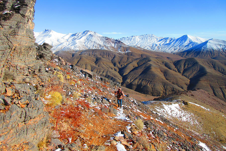 The unfolding scenery helps alleviate some of the monotony of the climb.