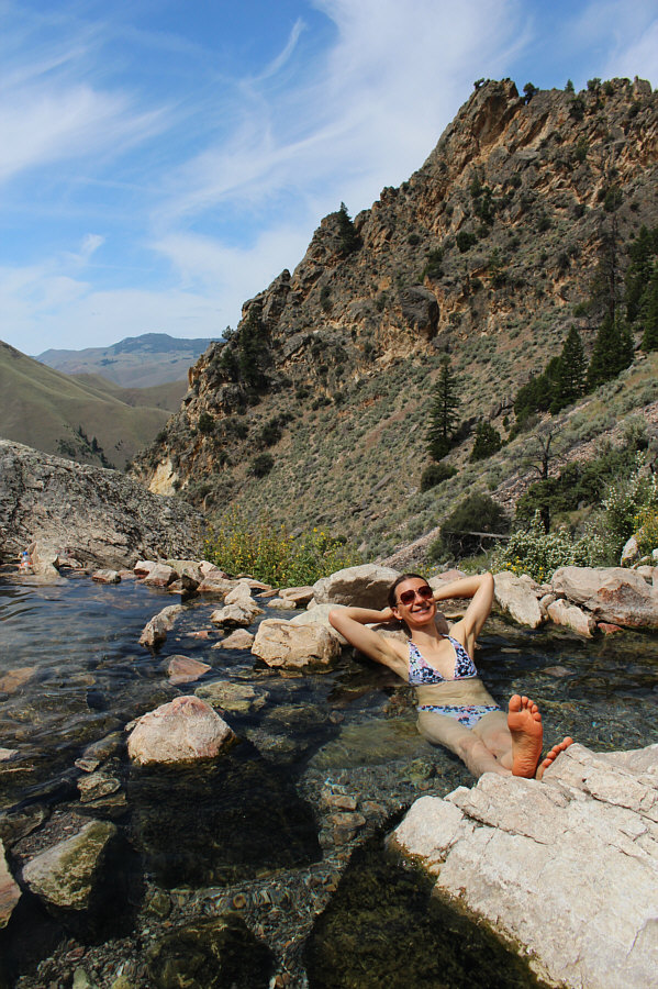 The hot sun is not so great for Zosia's fair skin though.