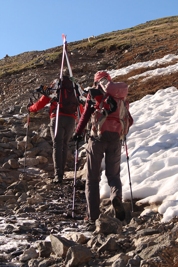 Skiing in July on generally crappy snow...that's hardcore!