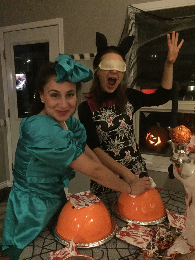 I think Zosia is wearing the sleeping blindfold upside-down!