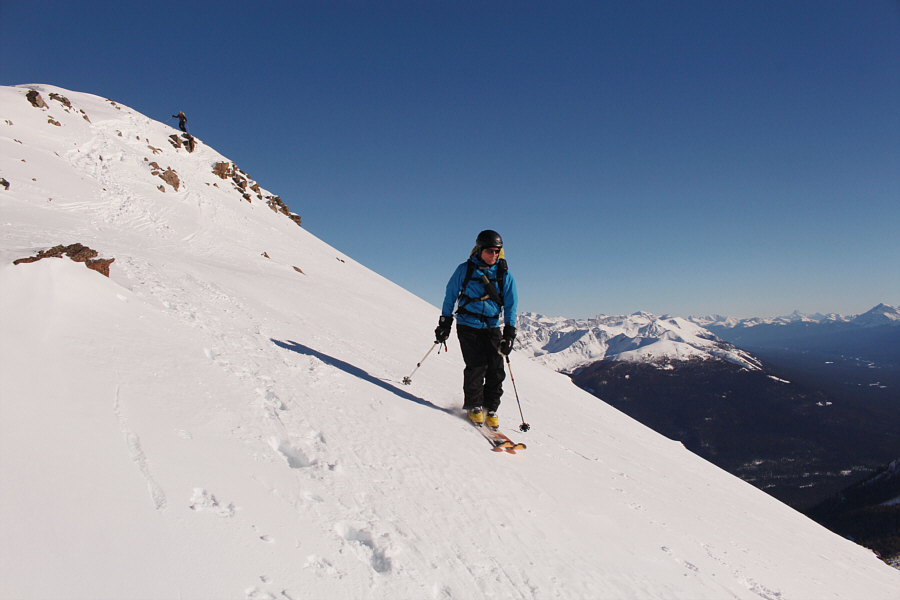 Not the best skiing due to the rocks and wind-blown snow.