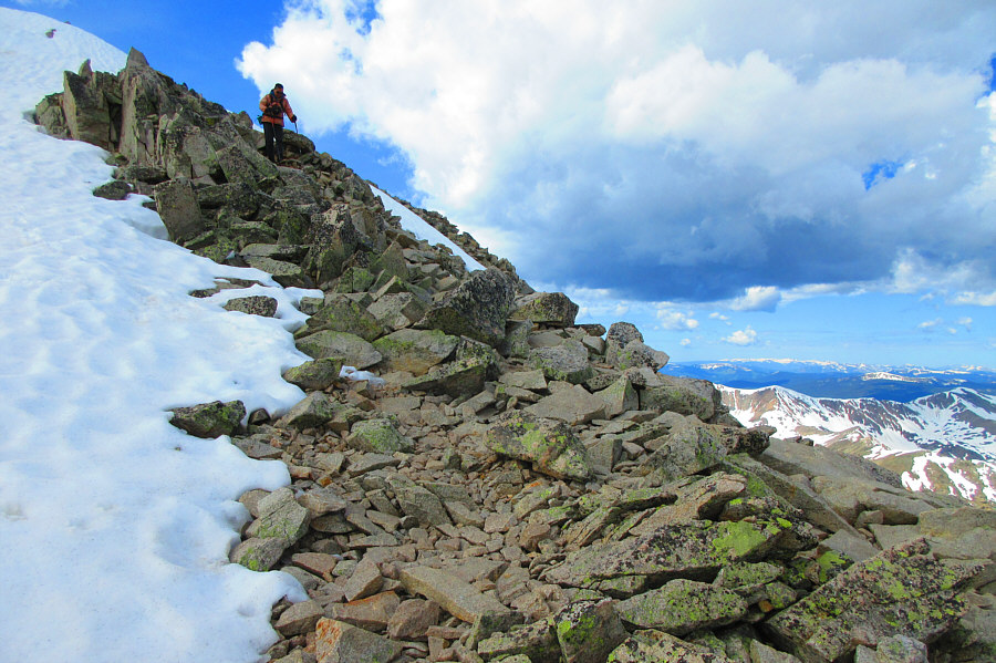 There is a trail somewhere here...I think...