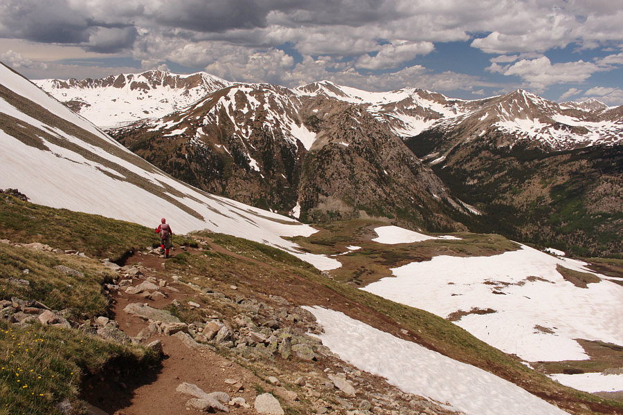 Despite the usual warnings about starting early to avoid afternoon thunderstorms, we saw a lot of hikers starting out late throughout our trip in Colorado.