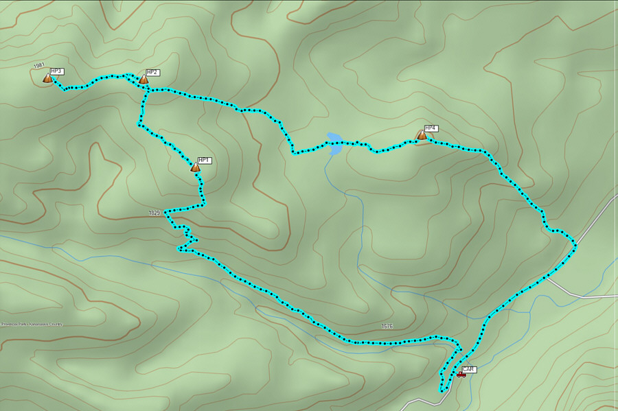 A surprisingly interesting hike despite the lack of far-reaching views.