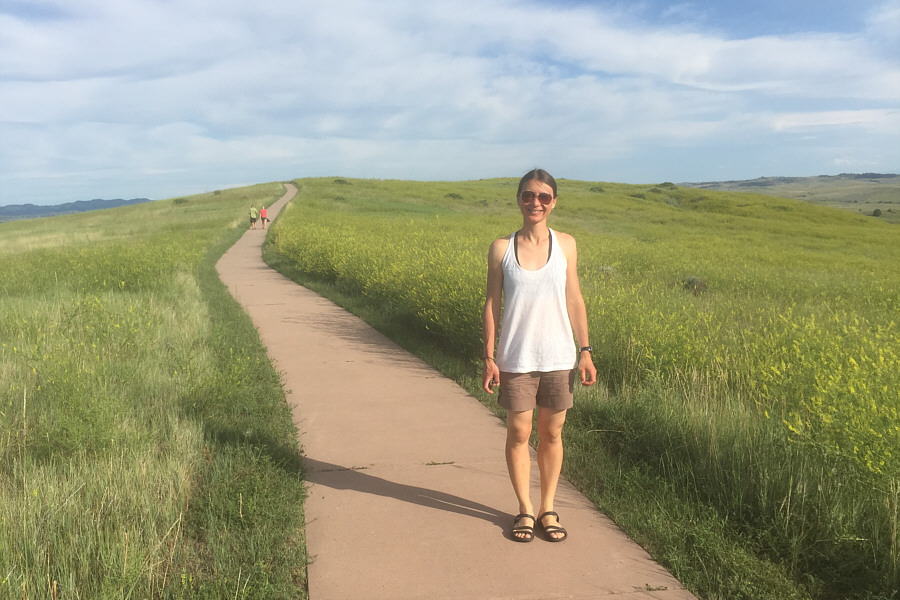 There are grasshoppers galore here. Watch where you step!