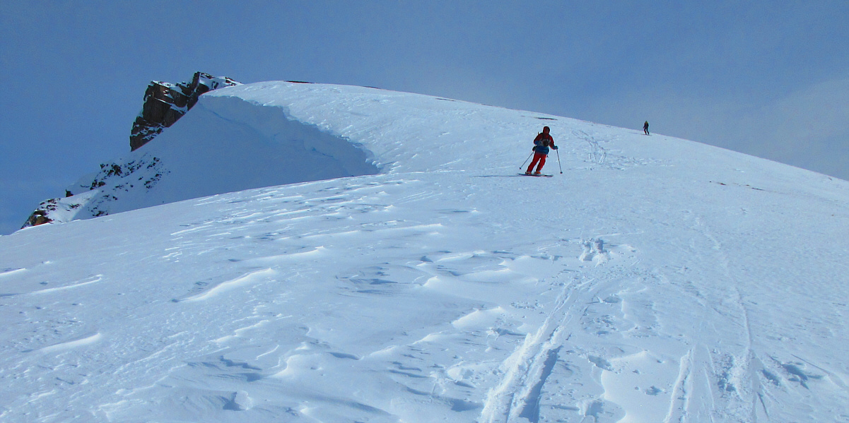 I probably have a few scrapes on the bottom of my skis because of the thin snowpack up here.