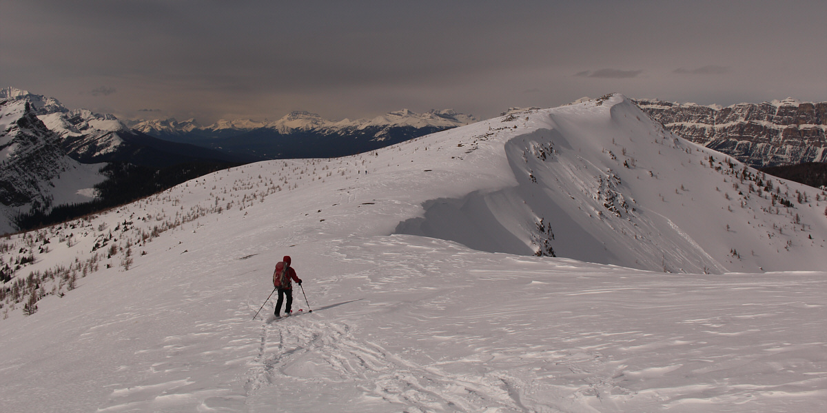 I'm not sure why we didn't consider skiing down toward the lower of the Twin Lakes via Gibbon Pass...