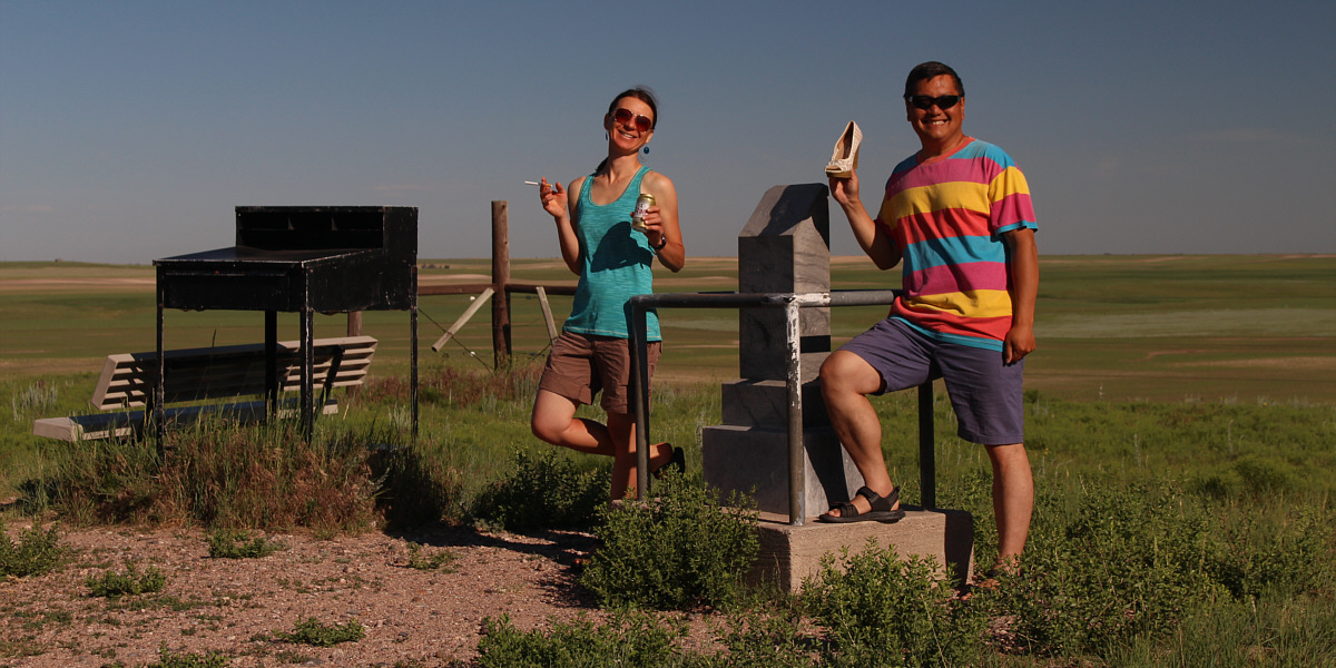 A cigarette, a beer and a high heel shoe...let's party!