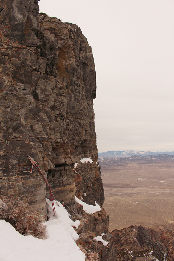 An exit point for a climbing route?