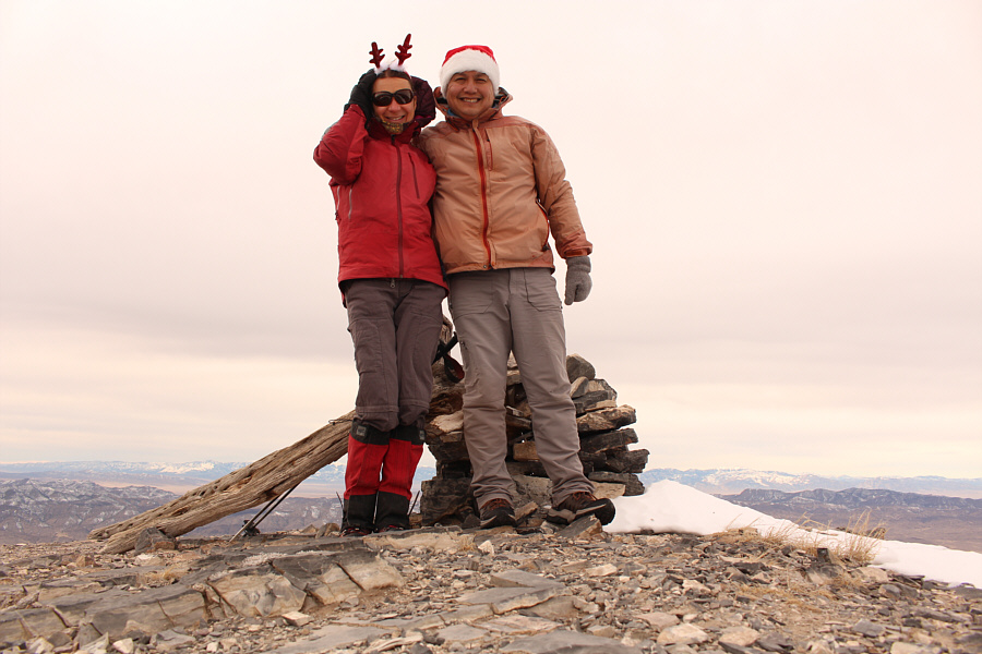 It's Santa and one of his reindeer!
