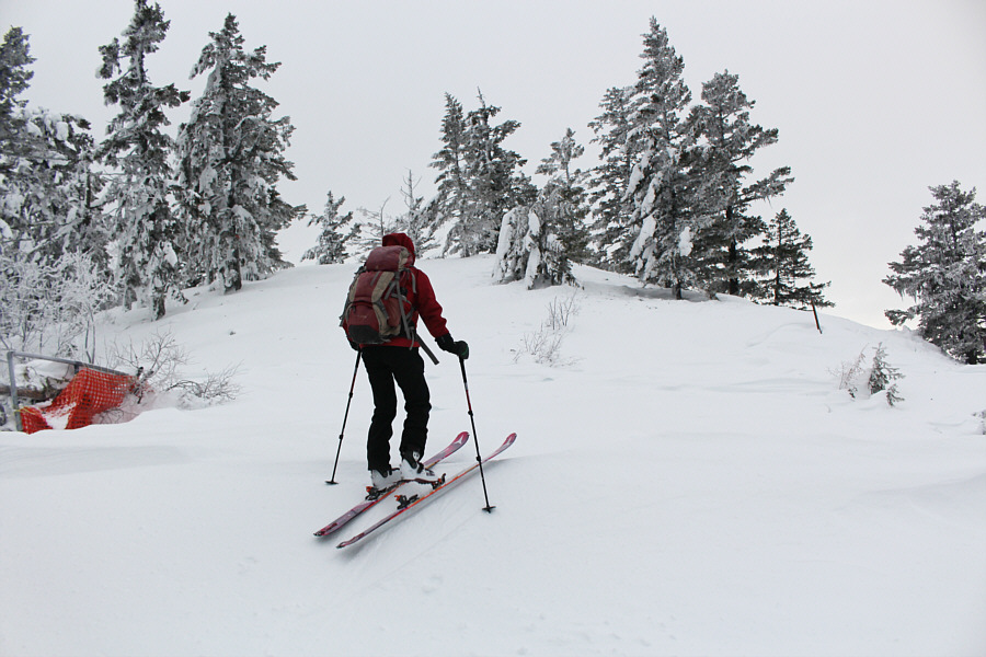 The high point behind Zosia is virtually the same height as the gazetted summit.