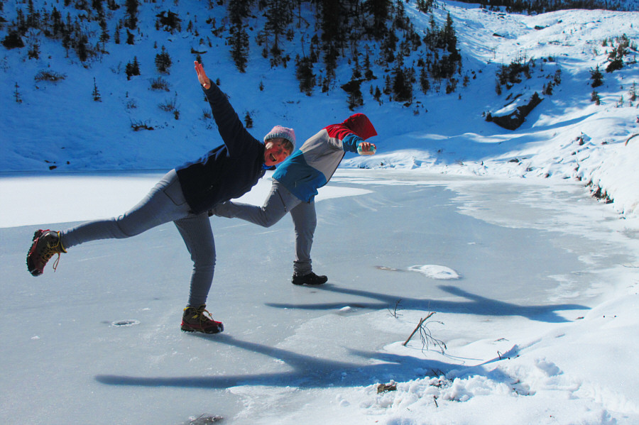 We should have brought ice skates!