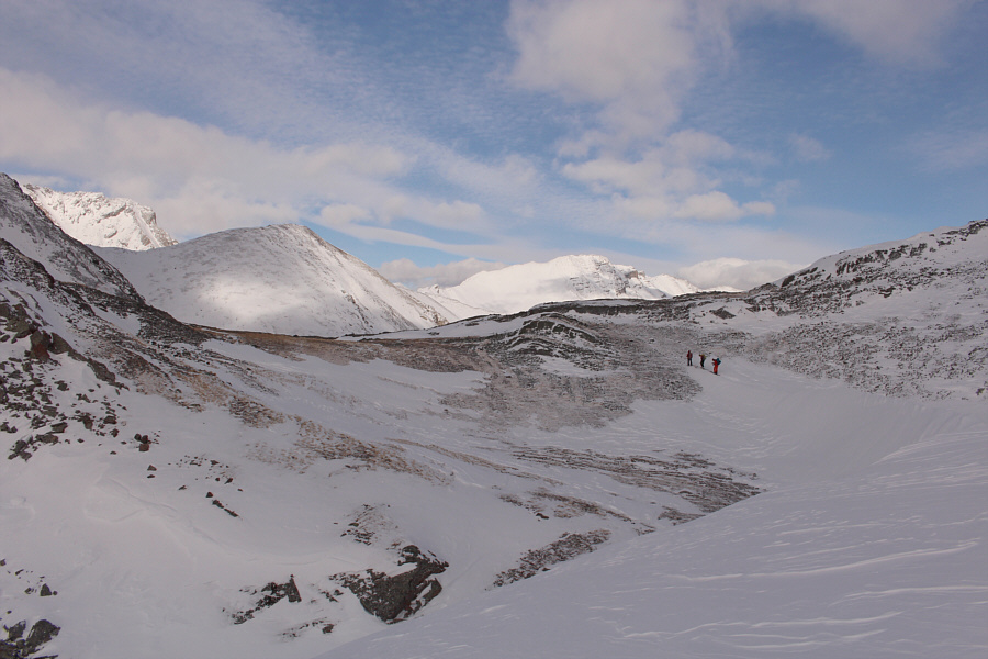 It was pretty awesome to ski almost all the way to the pass.