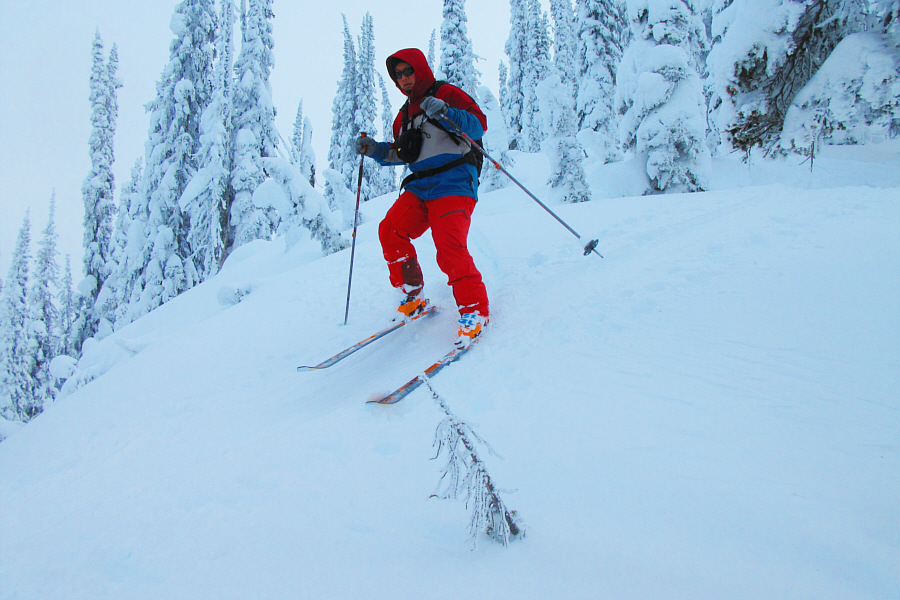 A bit of survival skiing here!