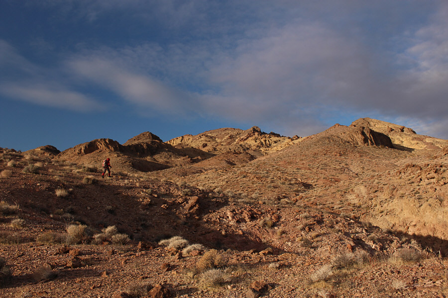 The worst thing to do is try to go up the washes or troughs!