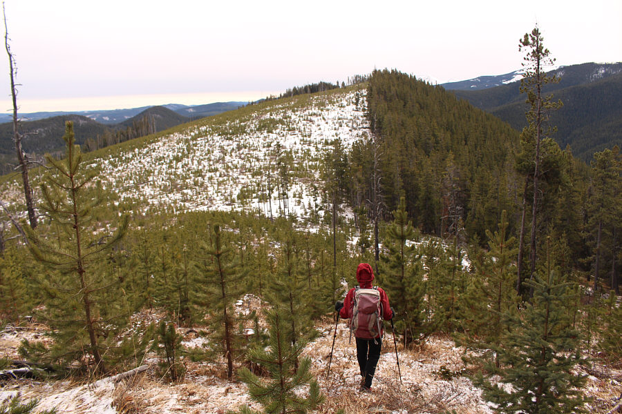 Looks innocuous enough, but that snow was actually deep in places. Luckily, it was mostly supportive.