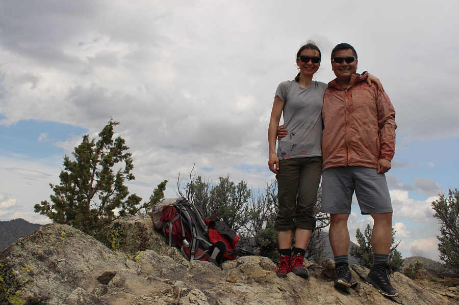 It figures that, on a mostly sunny day, we would get rain on the summit!