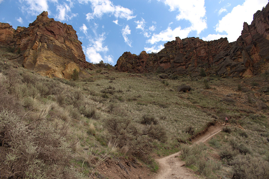 The climb is not nearly as bad as that from the eastern side.