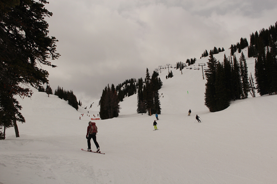 Lotsa downhill traffic here, so keep your head up!